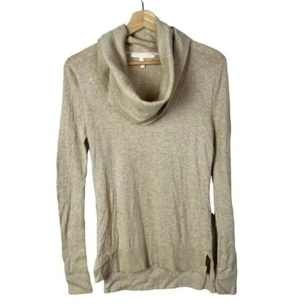 Victoria's Secret Beige Cowl Neck Long Sleeve Knit Top L